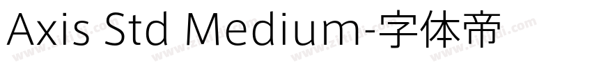 Axis Std Medium字体转换